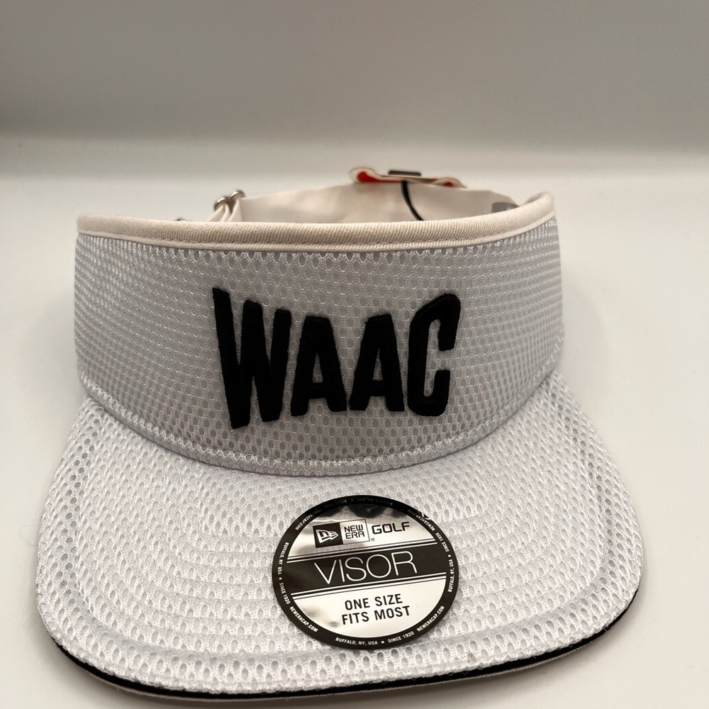 WAAC Golf White Visor Embroidered New Era Men’s OSFM Hat Cap Adjustable NWT